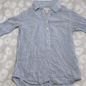 Collared, Striped, J. Crew Blouse
